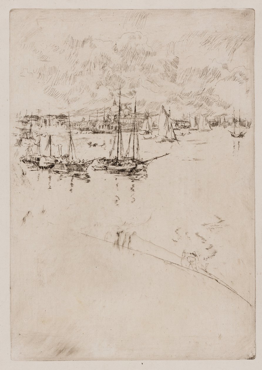 A gőzhajó, Velence alkotó: James Abbott McNeill Whistler