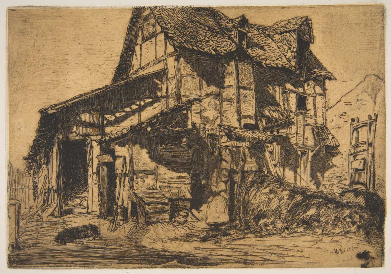 A veszélyes bérház (A régi farm) alkotó: James McNeill Whistler
