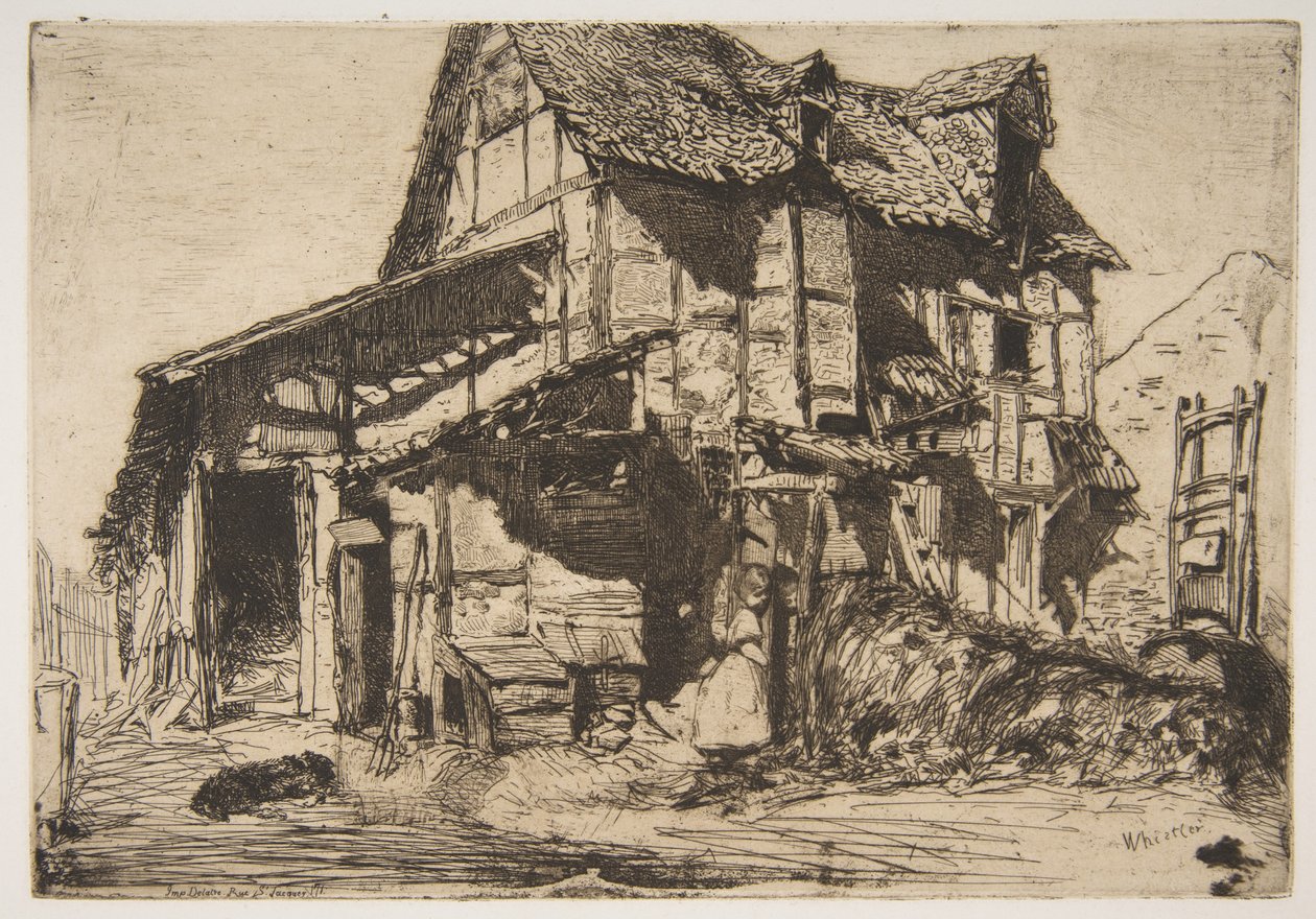 A bizonytalan bérház (A régi tanya) alkotó: James McNeill Whistler