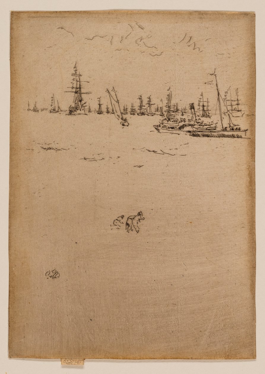 A látogatók hajója alkotó: James McNeill Whistler