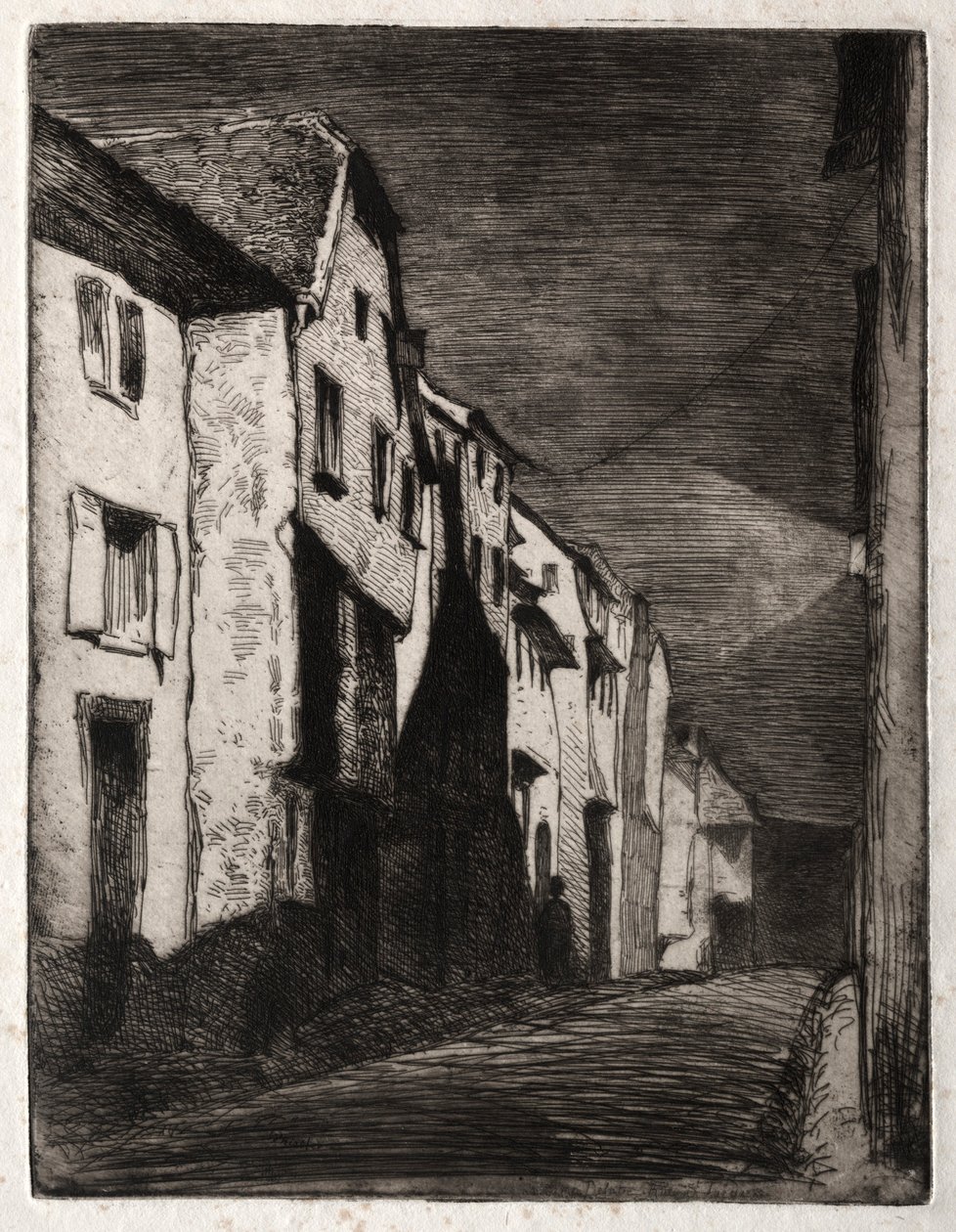 Tizenkét metszet a természetből:  Saverne-i utca alkotó: James McNeill Whistler