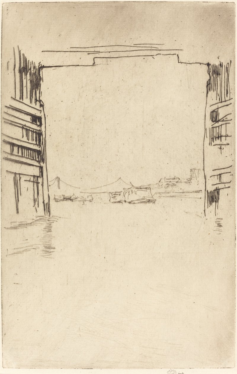 Az Old Battersea híd alatt alkotó: James Abbott McNeill Whistler