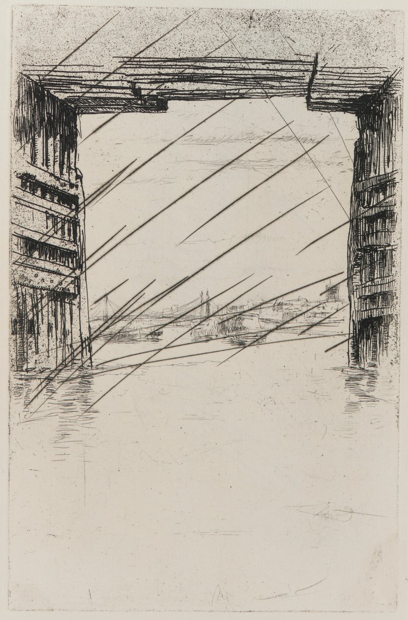 Az Old Battersea híd alatt alkotó: James Abbott McNeill Whistler
