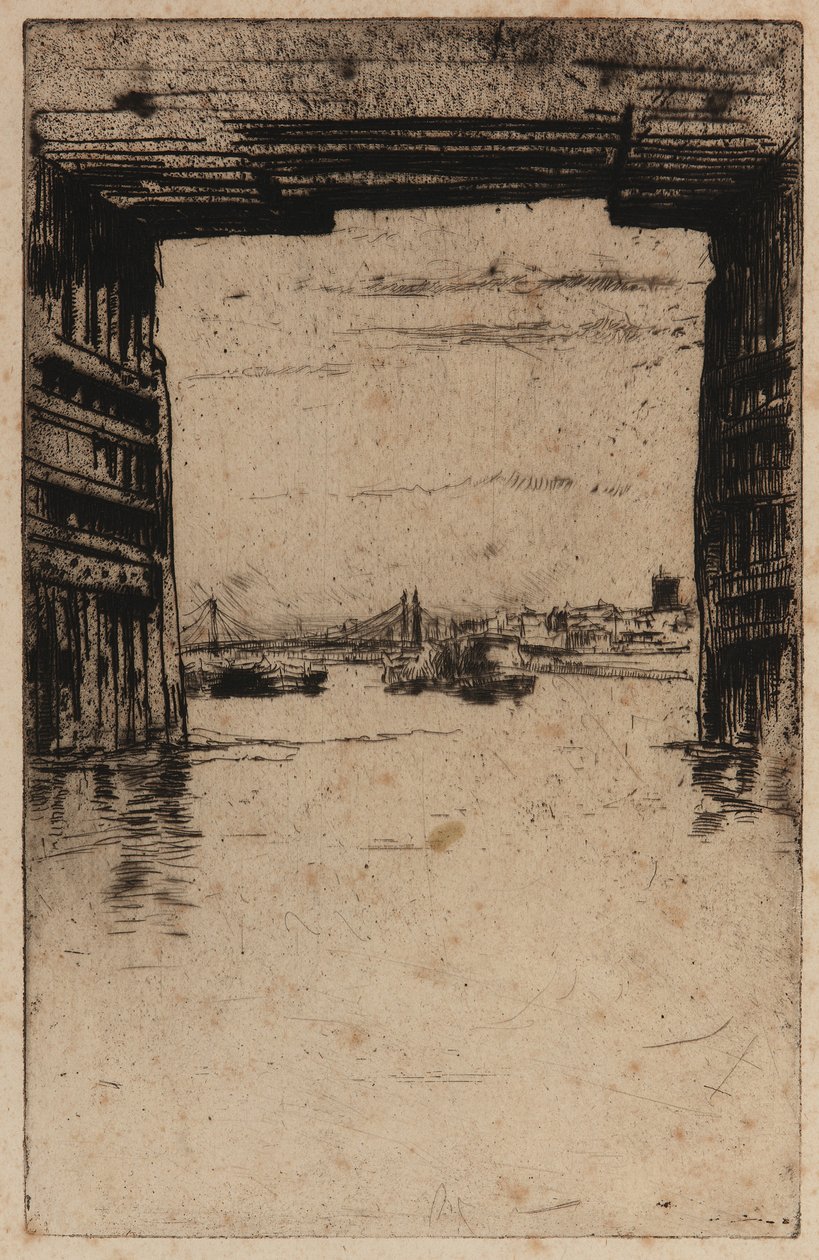 Az Old Battersea híd alatt alkotó: James Abbott McNeill Whistler