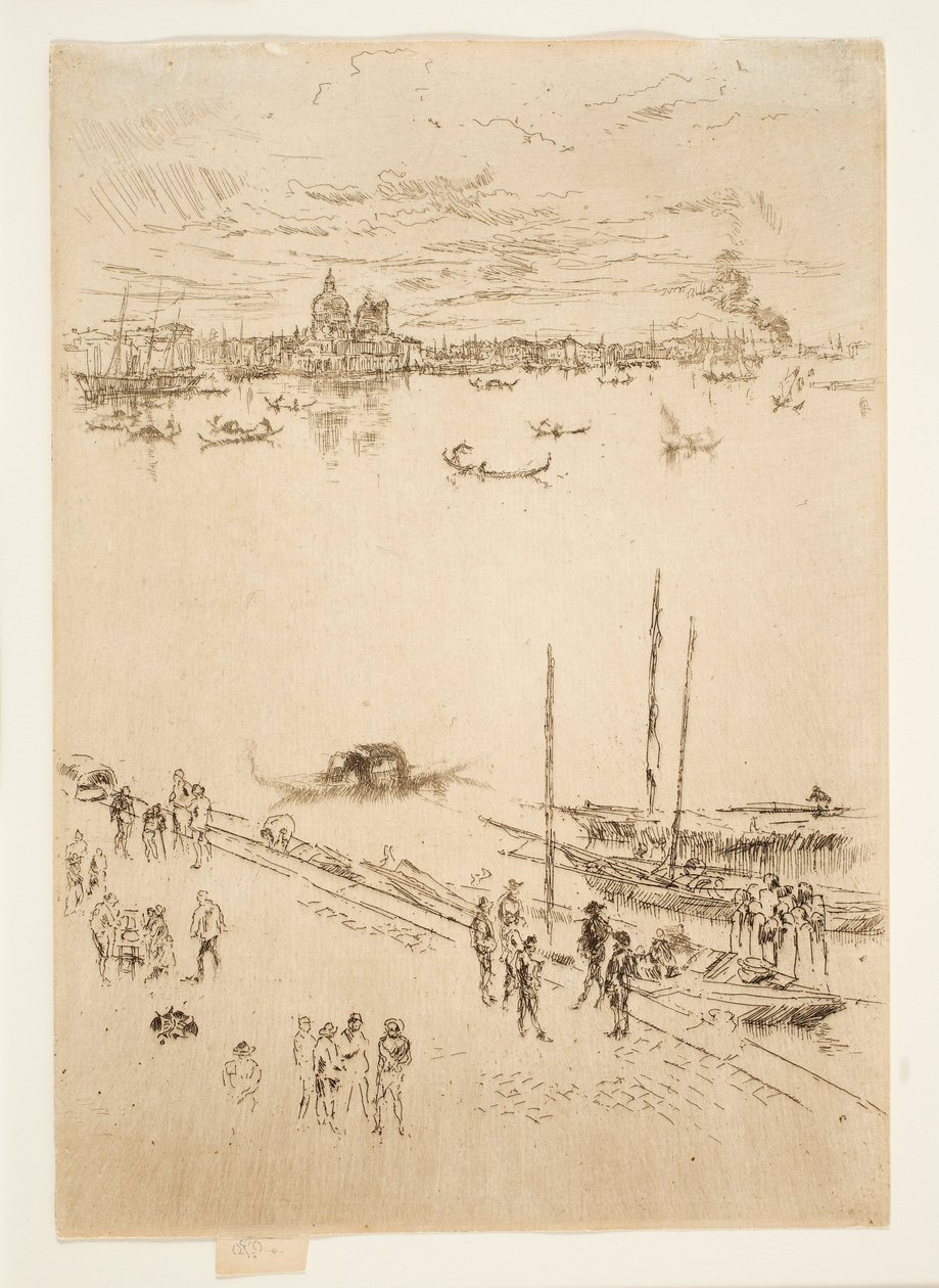 „Egyenes Velence”, a „Huszonhat metszet” című sorozatból, más néven a „Második velencei sorozat” alkotó: James McNeill Whistler