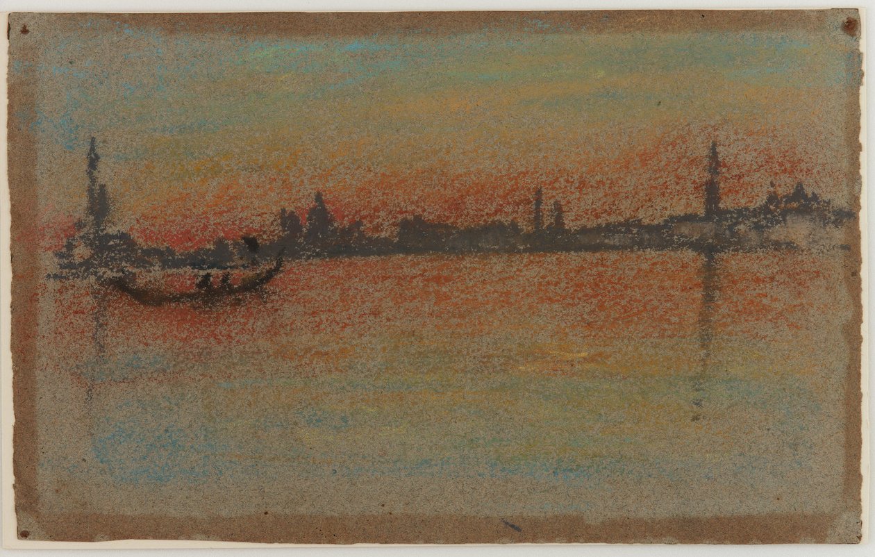 Velence: Naplemente a kikötőben alkotó: James Abbott McNeill Whistler