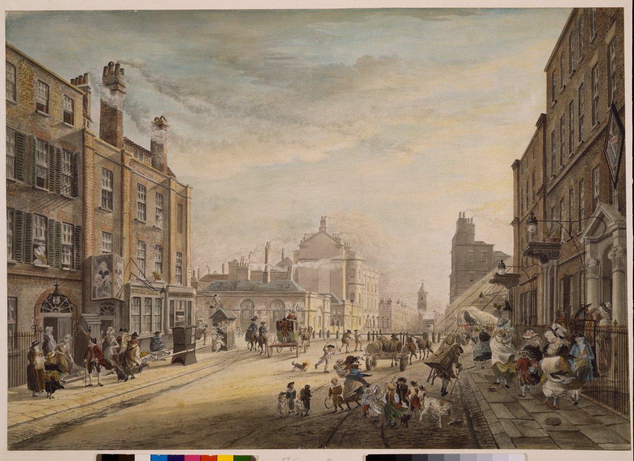 Kilátás a Hannover Square felé, a londoni Holles Streeten, 1773-1791 alkotó: James Miller