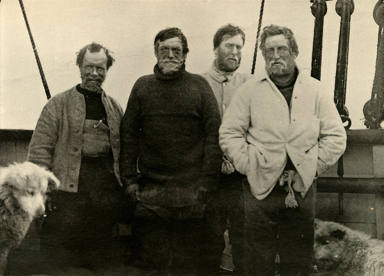 "A déli párt a Nimród fedélzetén.", 1909 alkotó: James Murray