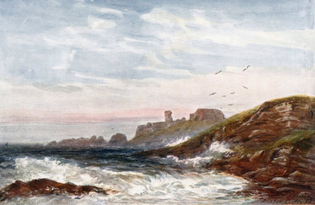 "Dunbar Castle" (színes litográfia) alkotó: James Orrock