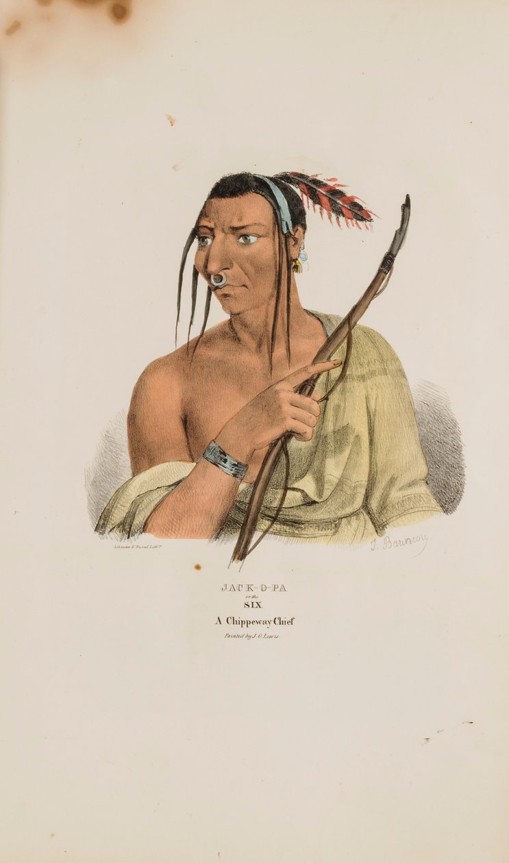 JACK-O-PA vagy a Hatos; A Chippeway Chief, a The Aboriginal Portfólióból alkotó: James Otto Lewis