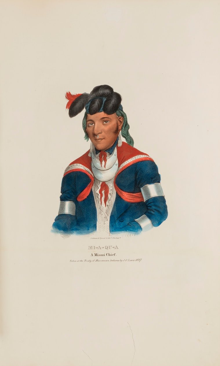 MI-A-QU-A; A Miami Chief, az Aboriginal Portfólióból alkotó: James Otto Lewis