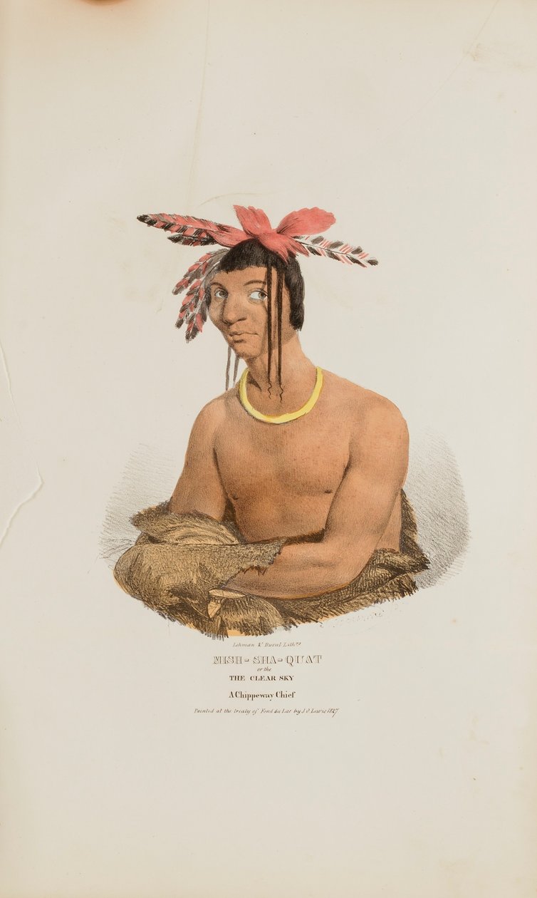 MISH-SHA-QUAT vagy a Tiszta Ég; A Chippeway Chief, az Aboriginal Portfólióból alkotó: James Otto Lewis