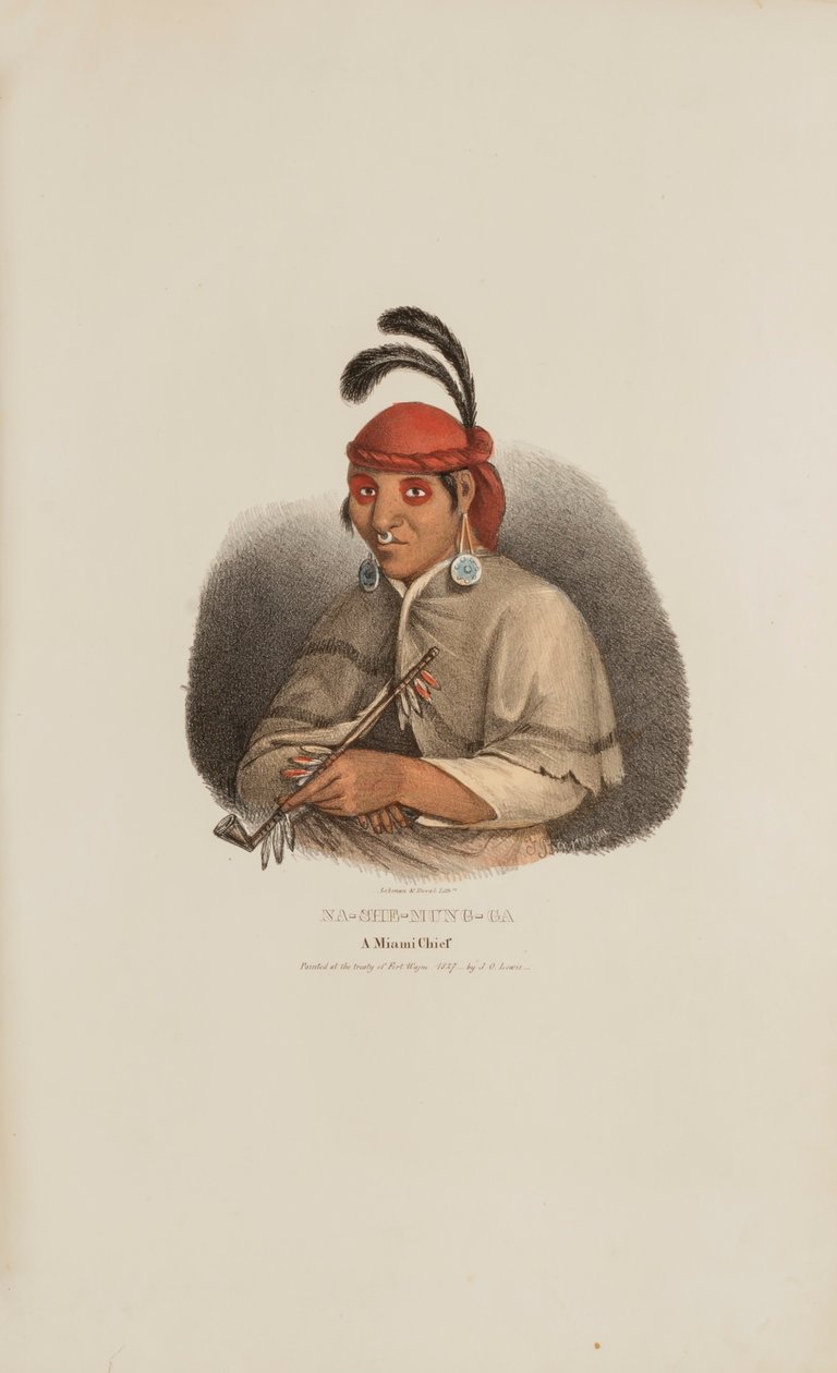 NA-SHE-MUNG-GA, egy miami törzsfőnök, az Aboriginal Portfólióból alkotó: James Otto Lewis