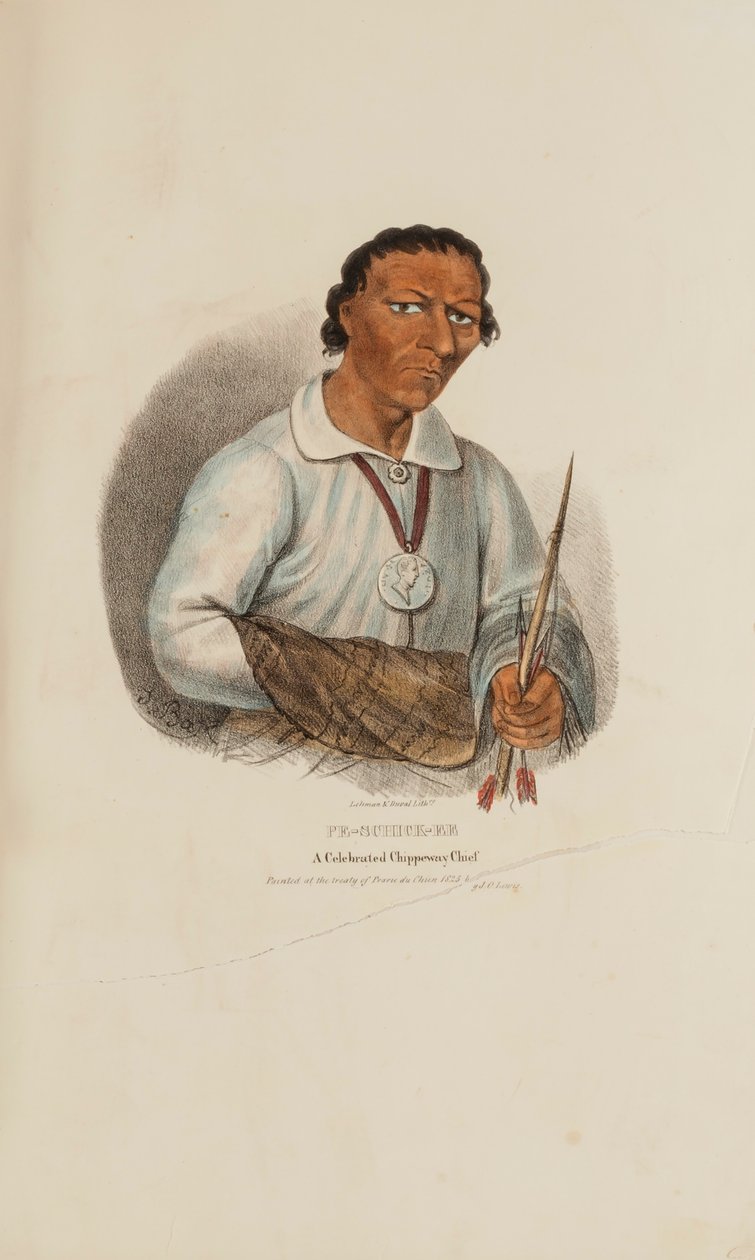 PE-SCHICK-EE; A híres Chippeway Chief, az Aboriginal Portfólióból alkotó: James Otto Lewis