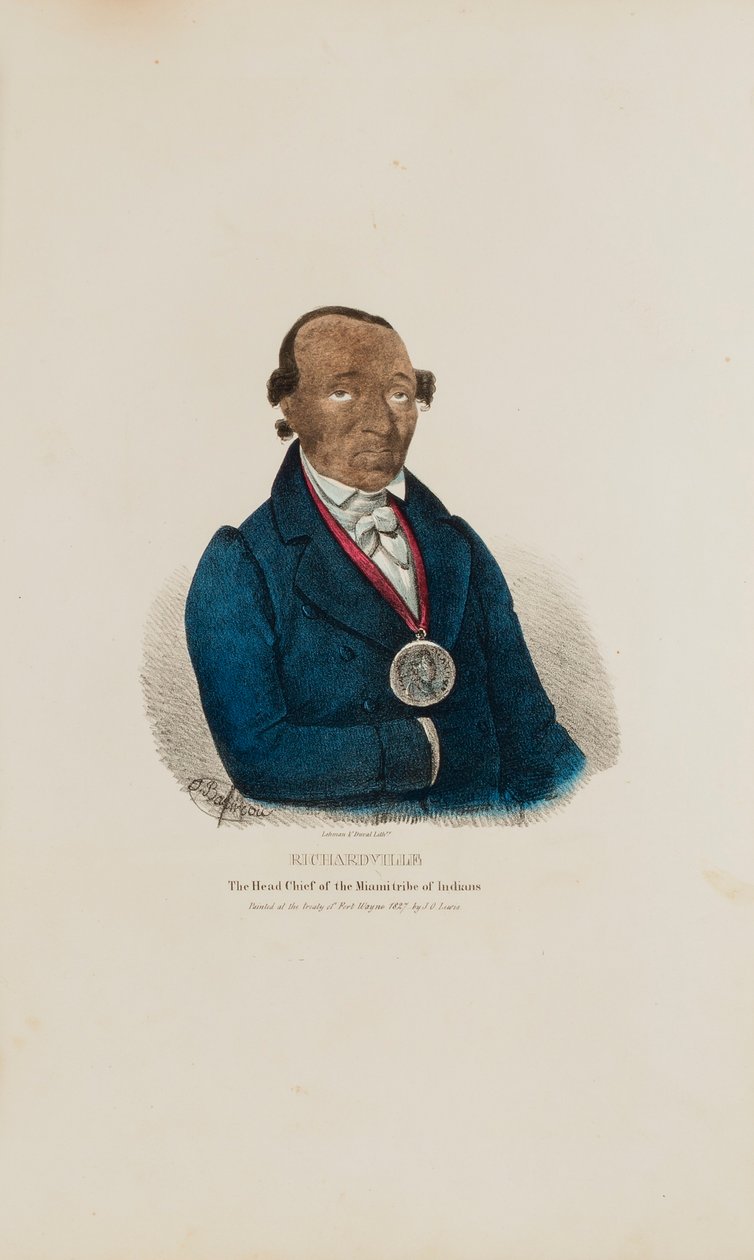 RICHARDVILLE; Az indiánok Miami törzsének főnöke, az Aboriginal Portfólióból alkotó: James Otto Lewis