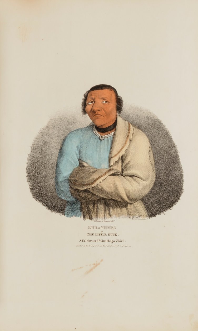 SHE-SHEBA vagy a kis kacsa; Egy híres winnebagói főnök, az Aboriginal Portfólióból alkotó: James Otto Lewis