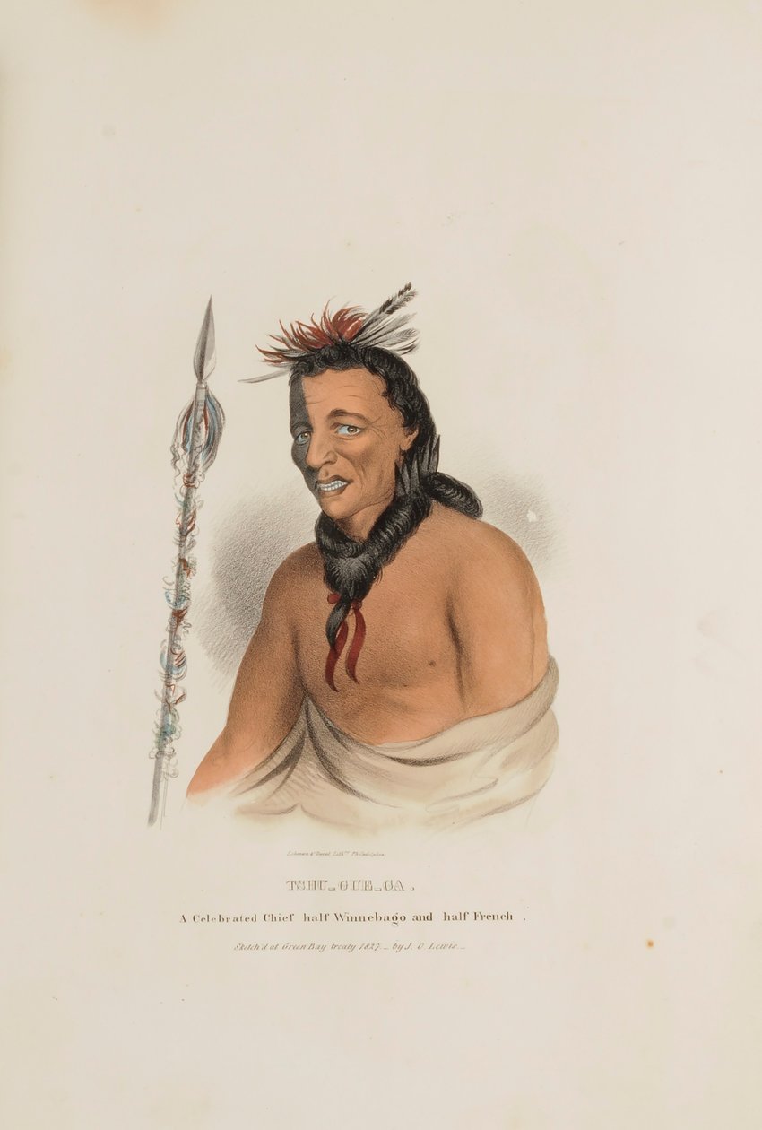TSHU-GU-GA; Egy híres főnök félig winnebagói, félig francia, az Aboriginal Portfólióból alkotó: James Otto Lewis