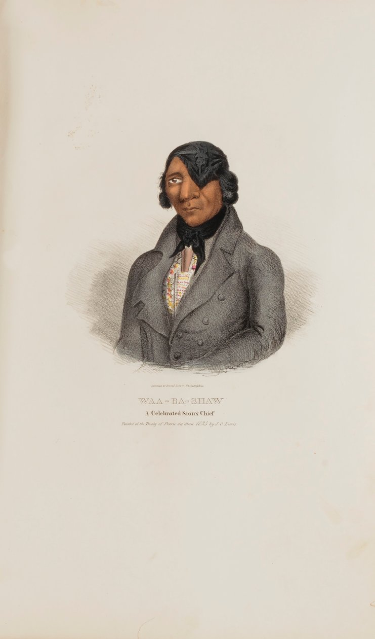 WAA-BA-SHAW; Egy ünnepelt sziú törzsfőnök, az Aboriginal Portfólióból alkotó: James Otto Lewis