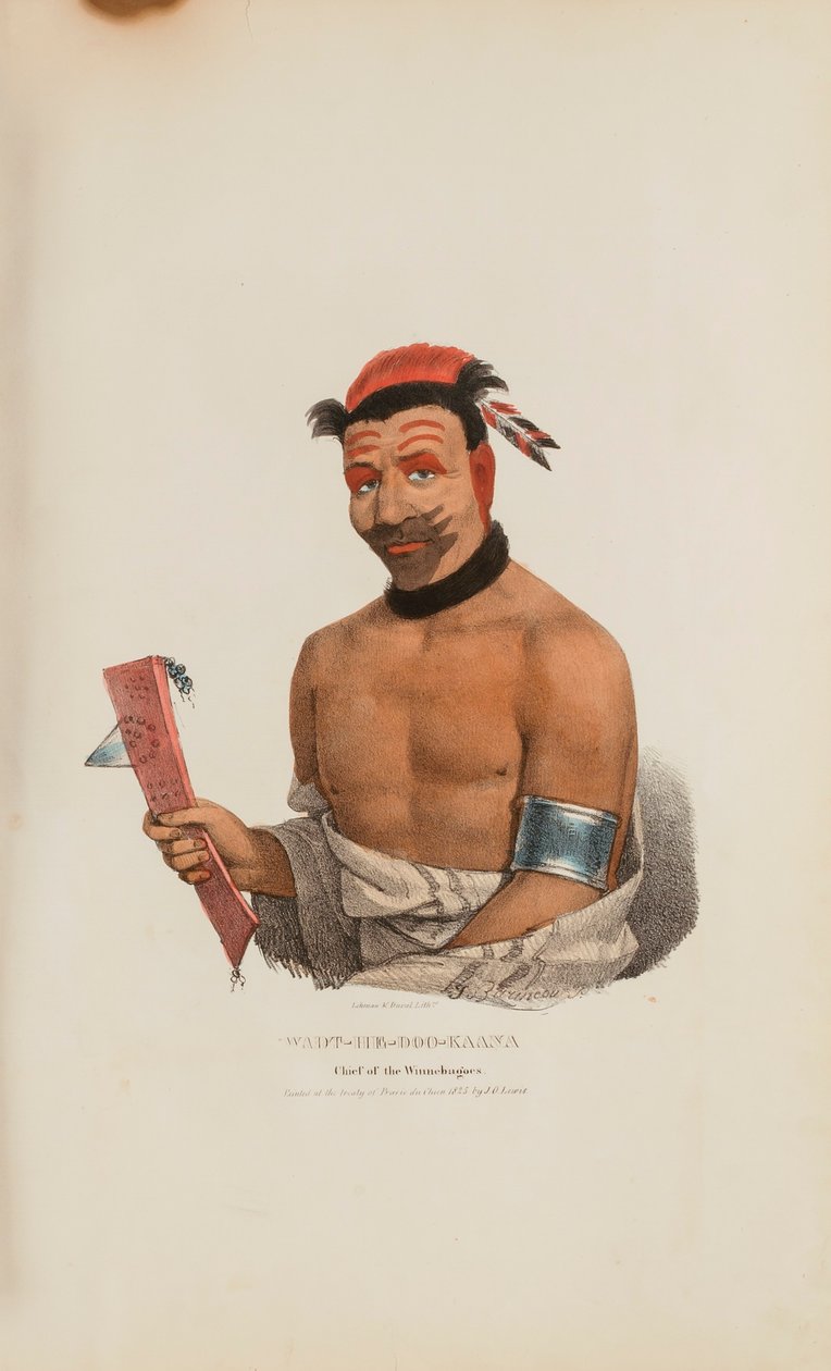 WADT-HE-DOO-KAANA; a winnebagók főnöke, az Aboriginal Portfólióból alkotó: James Otto Lewis