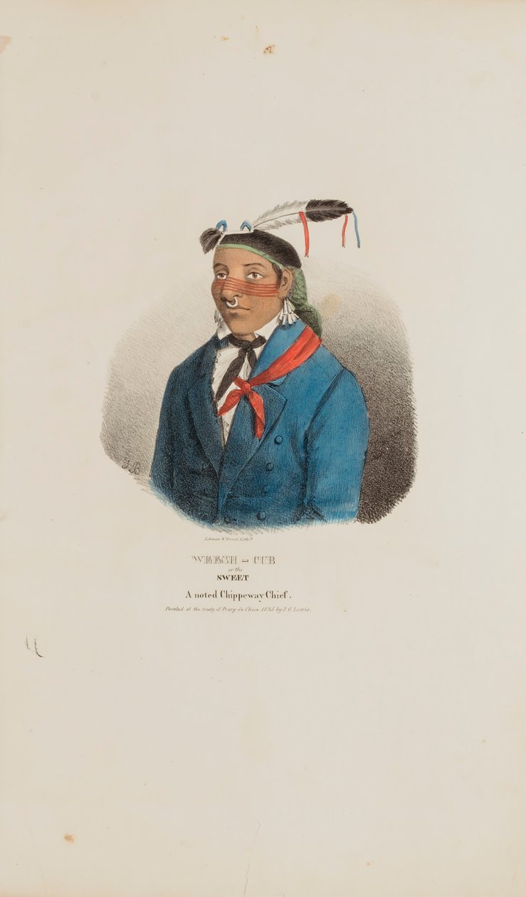 WEESH-CUB vagy az Édes; Egy neves Chippeway főnök, az Aboriginal Portfólióból alkotó: James Otto Lewis
