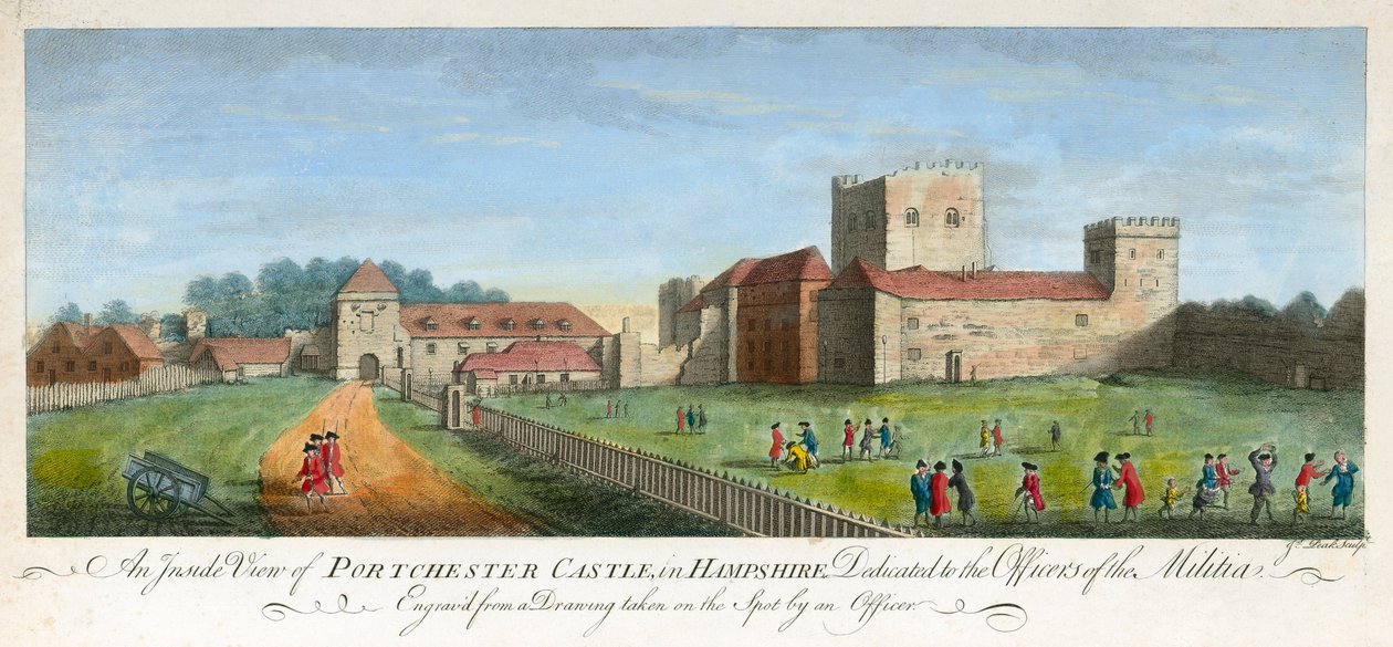 Portchester kastély, Hampshire, 1720 alkotó: James Peake
