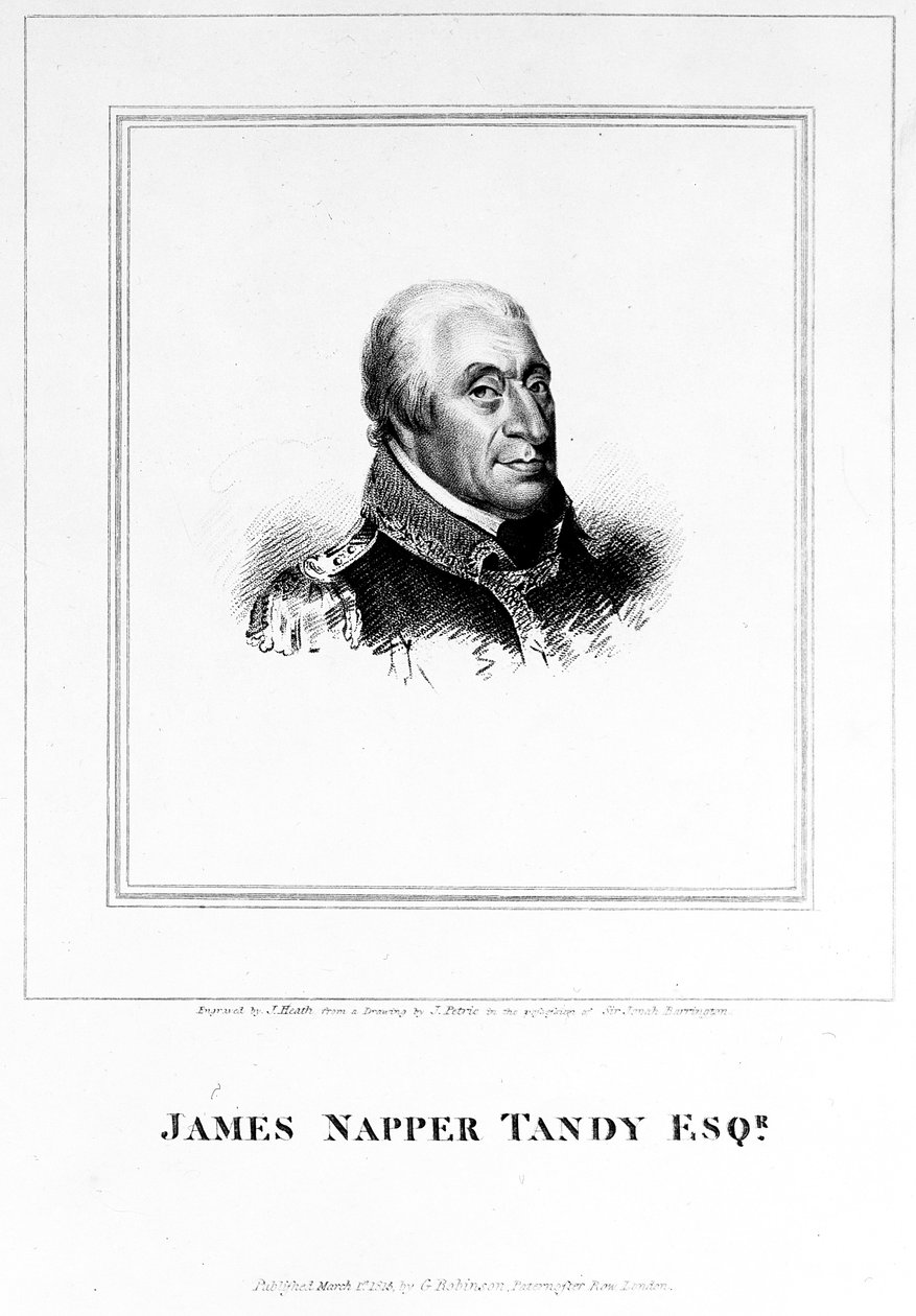 James Napper Tandy, James Heath metszete, 1815 alkotó: James Petrie
