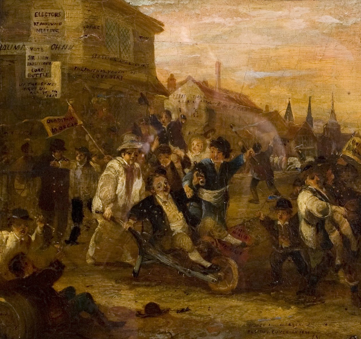 Választási zavargás Coventryben, 1861 alkotó: James Pollard