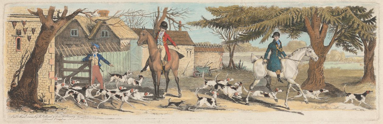 Fox-Hunting [háromból négyből álló készlet]: 1. Unkennelling alkotó: James Pollard