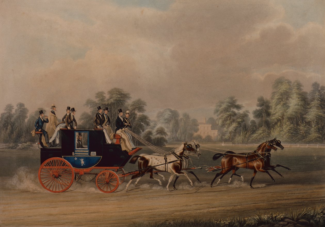 A Jaglione Windsor Coach (színes metszet) alkotó: James Pollard