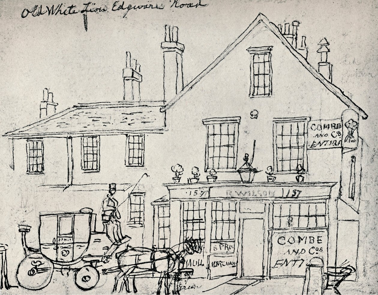 Az öreg fehér oroszlán, Edgware Road, 1821 alkotó: James Pollard