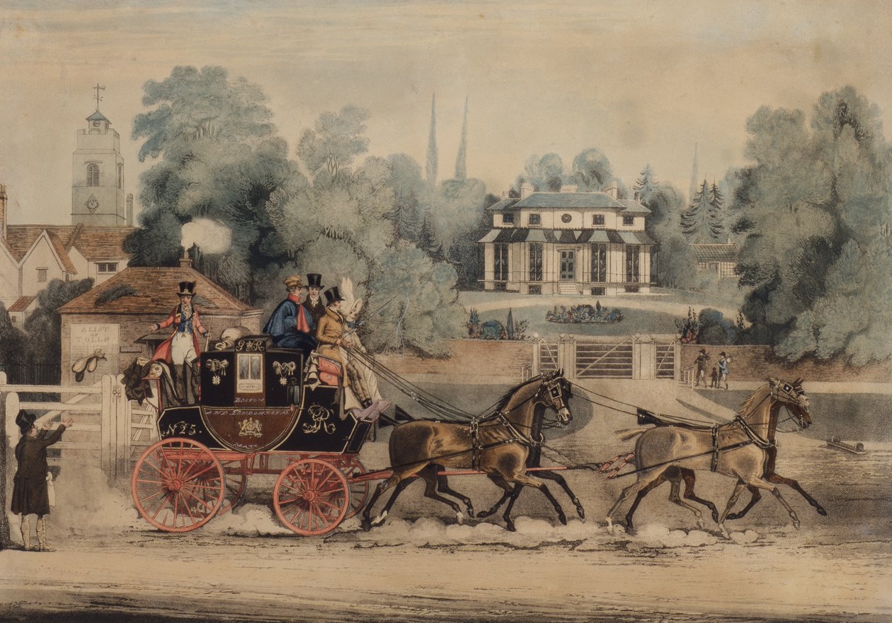 The Royal Mail Coach (színes metszet) alkotó: James Pollard
