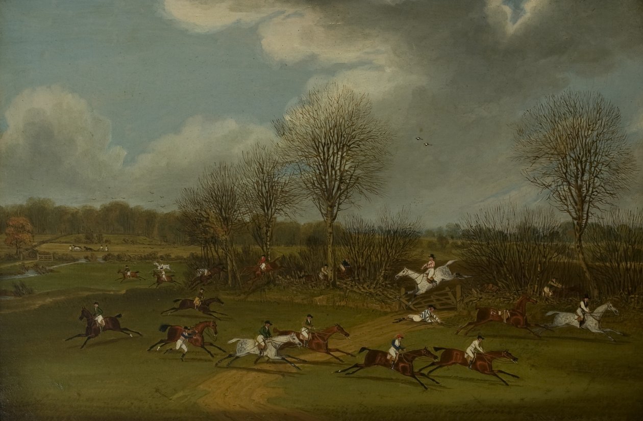 A St Albans nagy akadályverseny 1832. március 8-án, 1832-33 alkotó: James Pollard