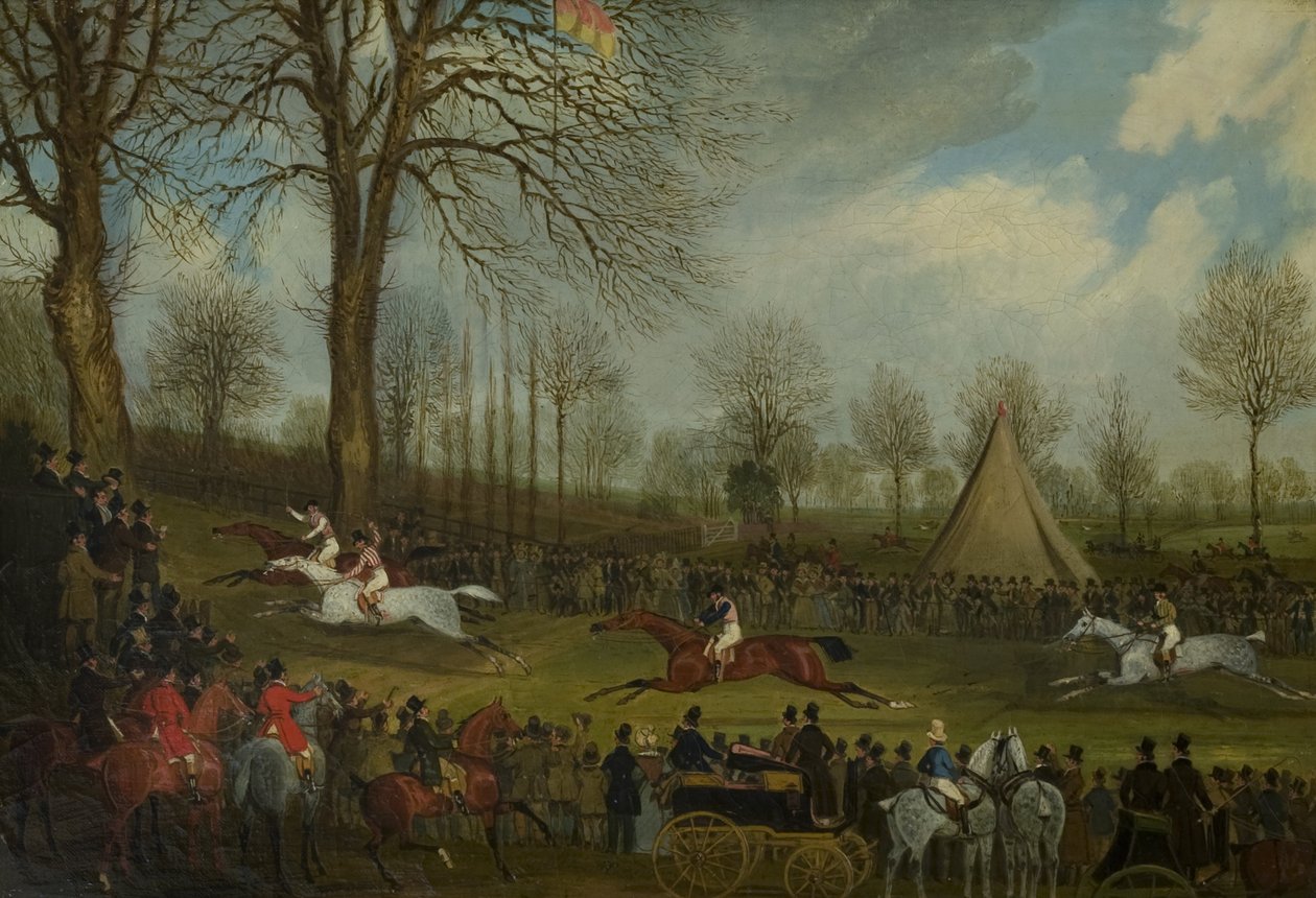 A St Albans nagy akadályverseny 1832. március 8-án, 1832-33 alkotó: James Pollard
