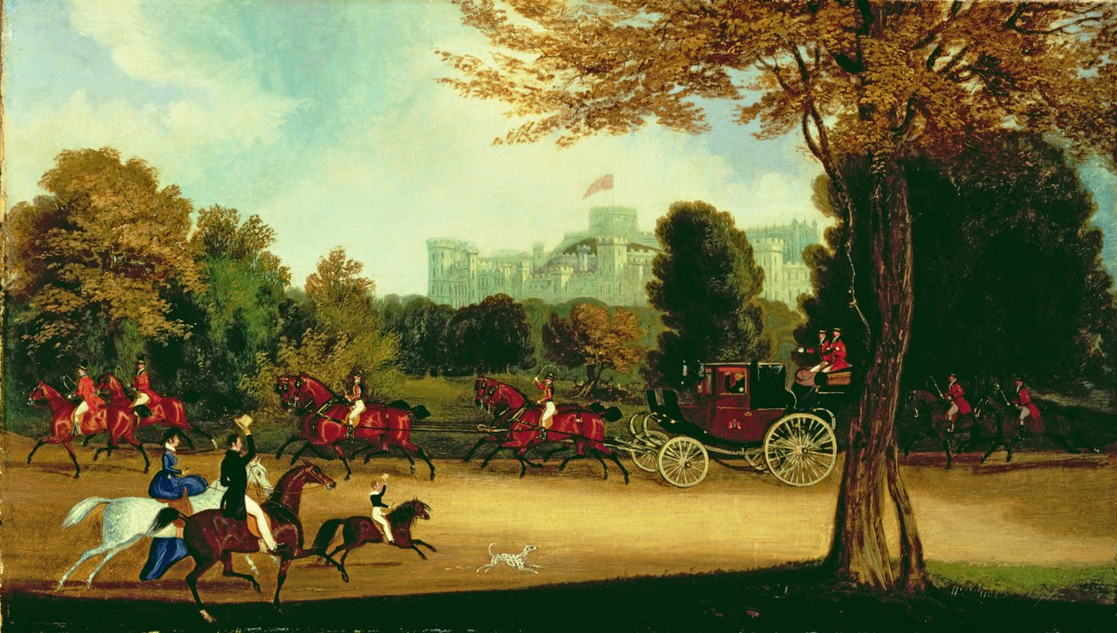 IV. Vilmos vezet a Windsor Parkban alkotó: James Pollard