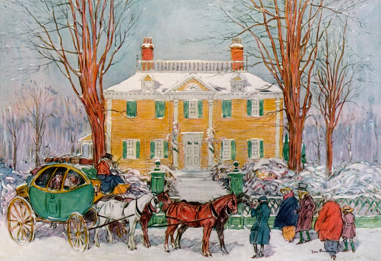 Longfellow House, Cambridge, Massachusetts, USA, 18. század, 1921. alkotó: James Preston