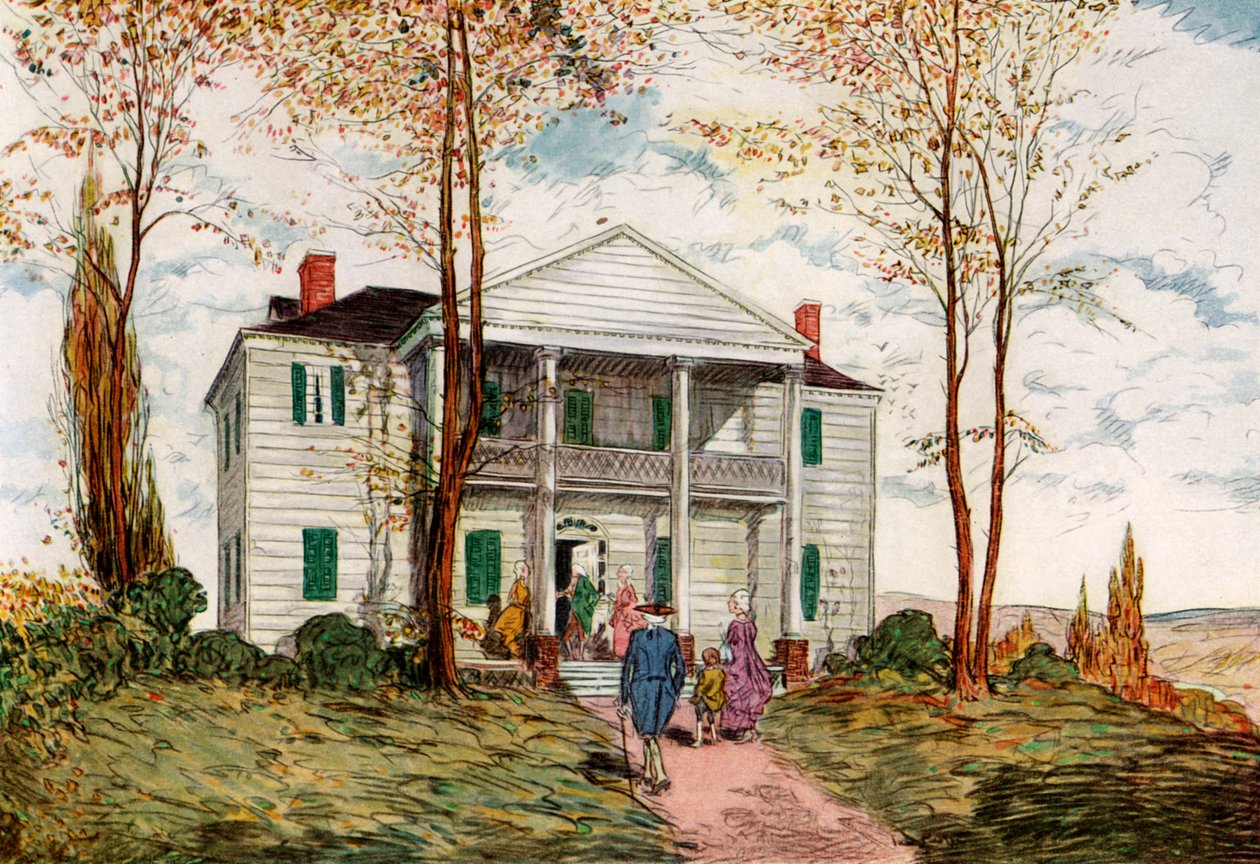 Morris-Jumel Mansion, Washington Heights, XVIII. század 1921. alkotó: James Preston