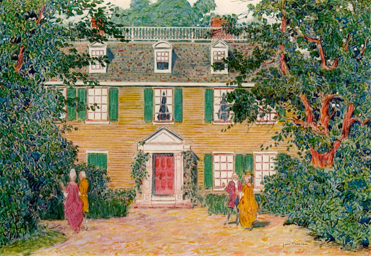 The Quincy House, New England, USA, 18. század, 1921. alkotó: James Preston