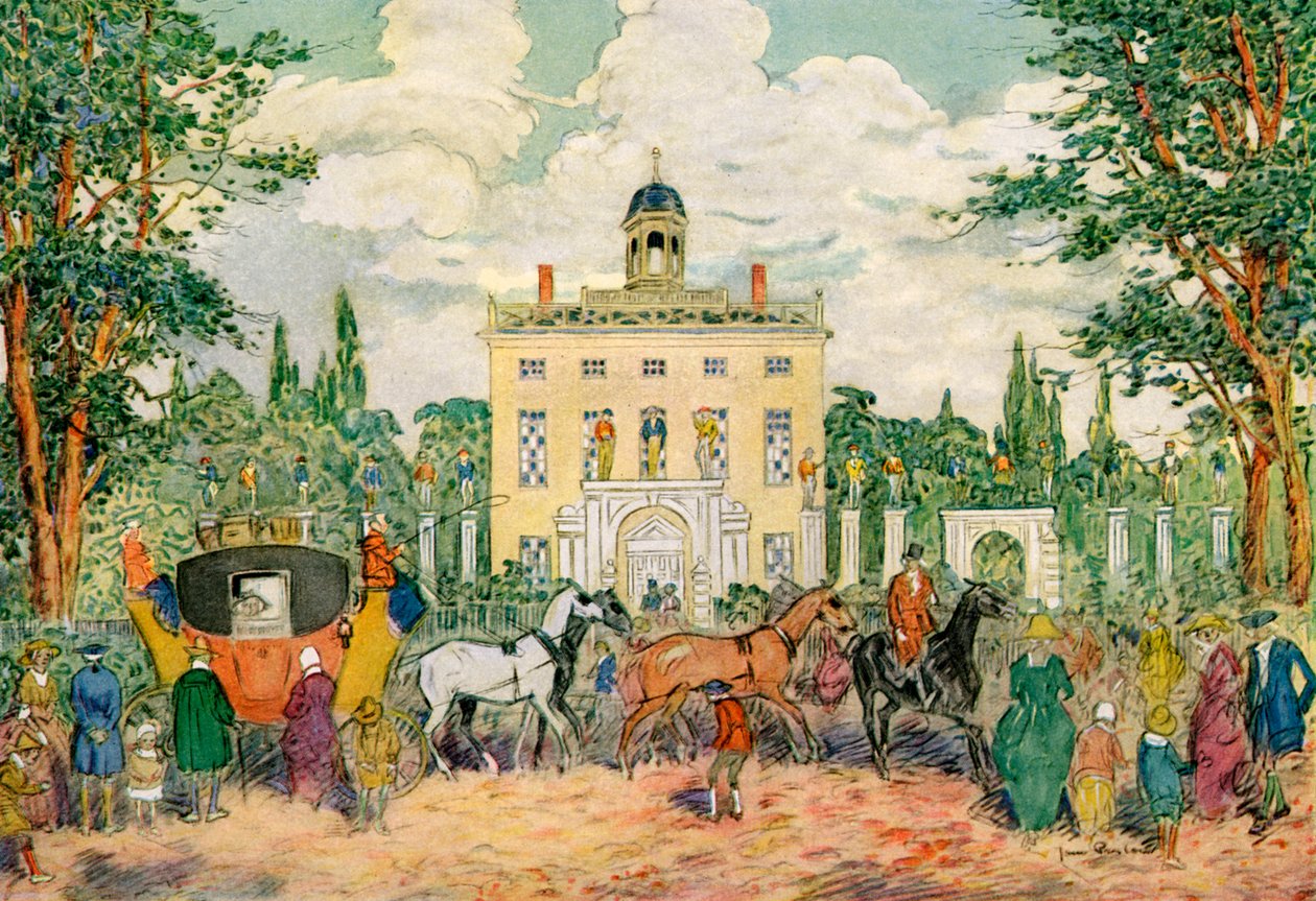 Timothy Dexter House, Newburyport, Massachusetts, USA, 18. század, 1921. alkotó: James Preston