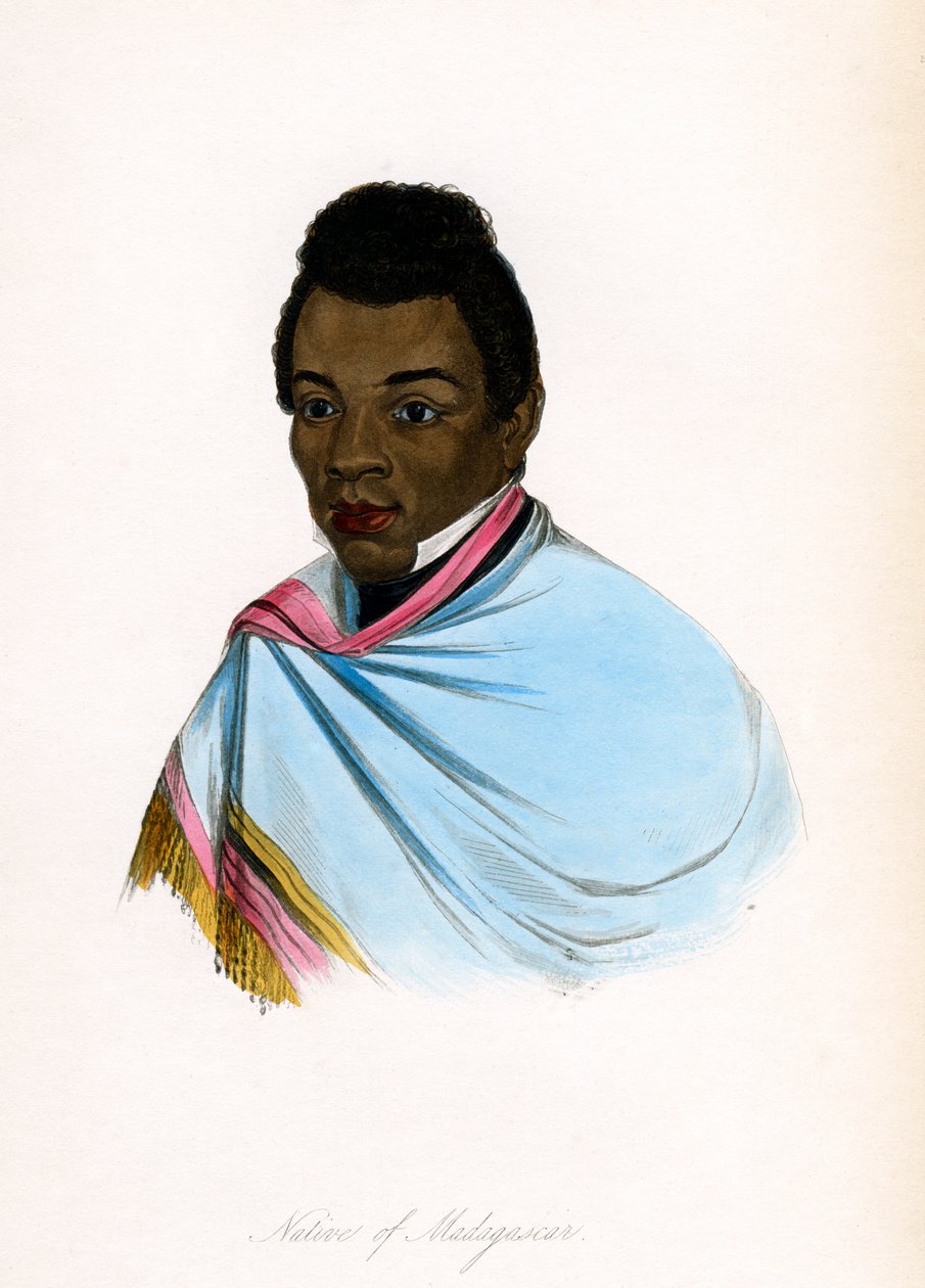 Madagaszkár szülötte, 1850 körül. alkotó: James Prichard