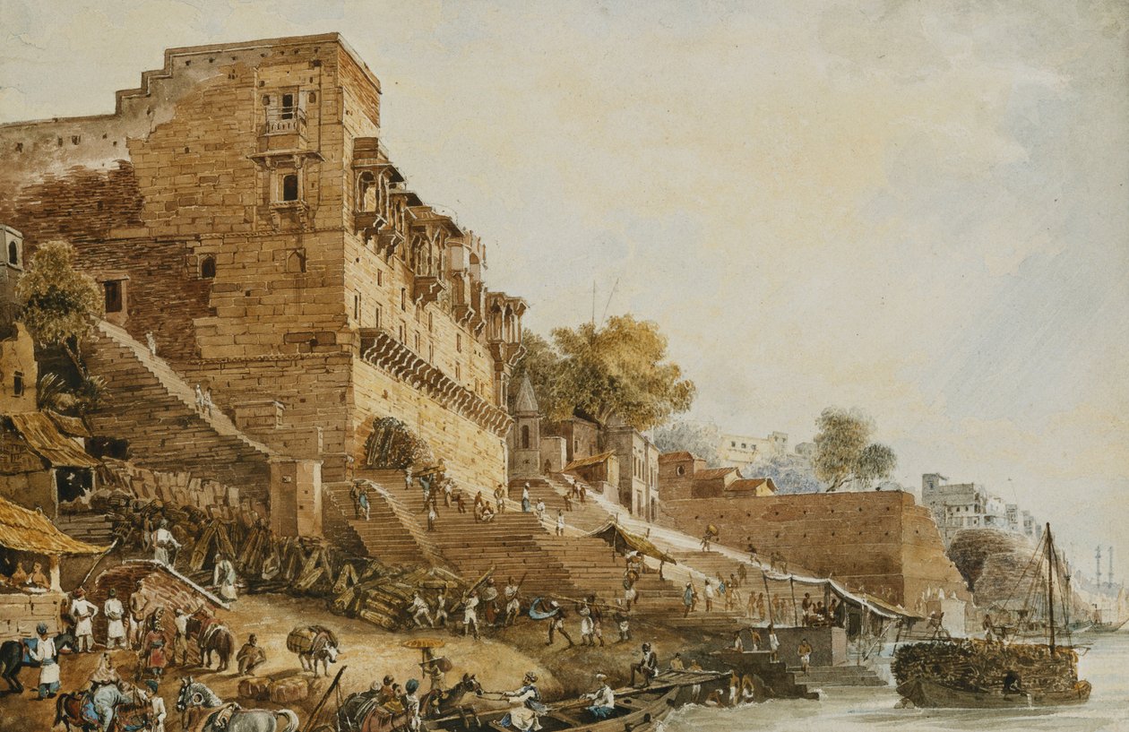 A Man Mundil vagy Hindoo Obszervatórium, Benares, 1829 alkotó: James Prinsep