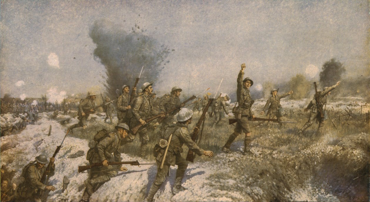 „Az Ulsteri hadosztály támadása, 1916. július 1.”, 1930. alkotó: James Prinsep Beadle