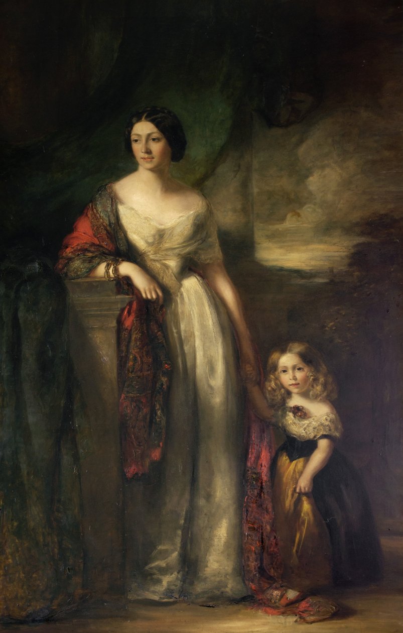 A 2. Lady de Tabley kis lányával alkotó: James Rannie Swinton
