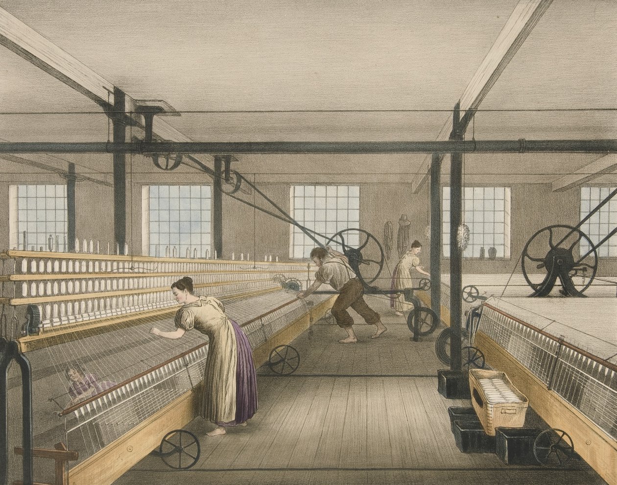 Spinning, Progress of Cotton No. 6, pub. 1840 alkotó: James Richard Barfoot