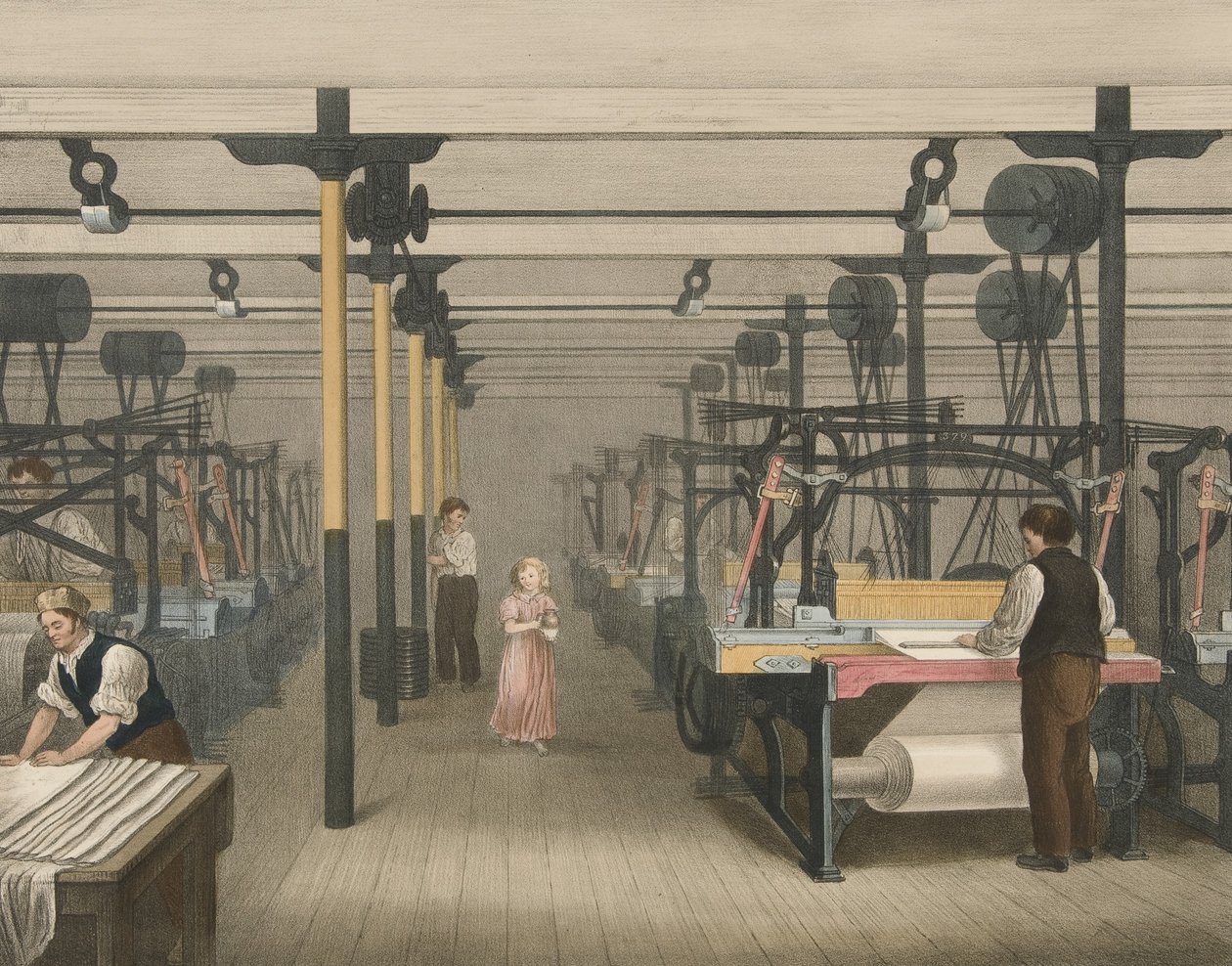 Szövés, Progress of Cotton 10. sz., kocsma. 1840 alkotó: James Richard Barfoot
