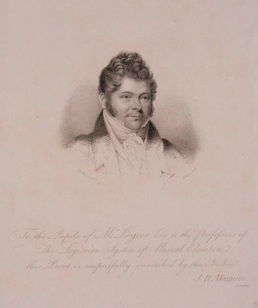 Johann Bernhard Logier (1777-1846) portréja, H. Meyer metszet (metszet) alkotó: James Robert (after) Maguire