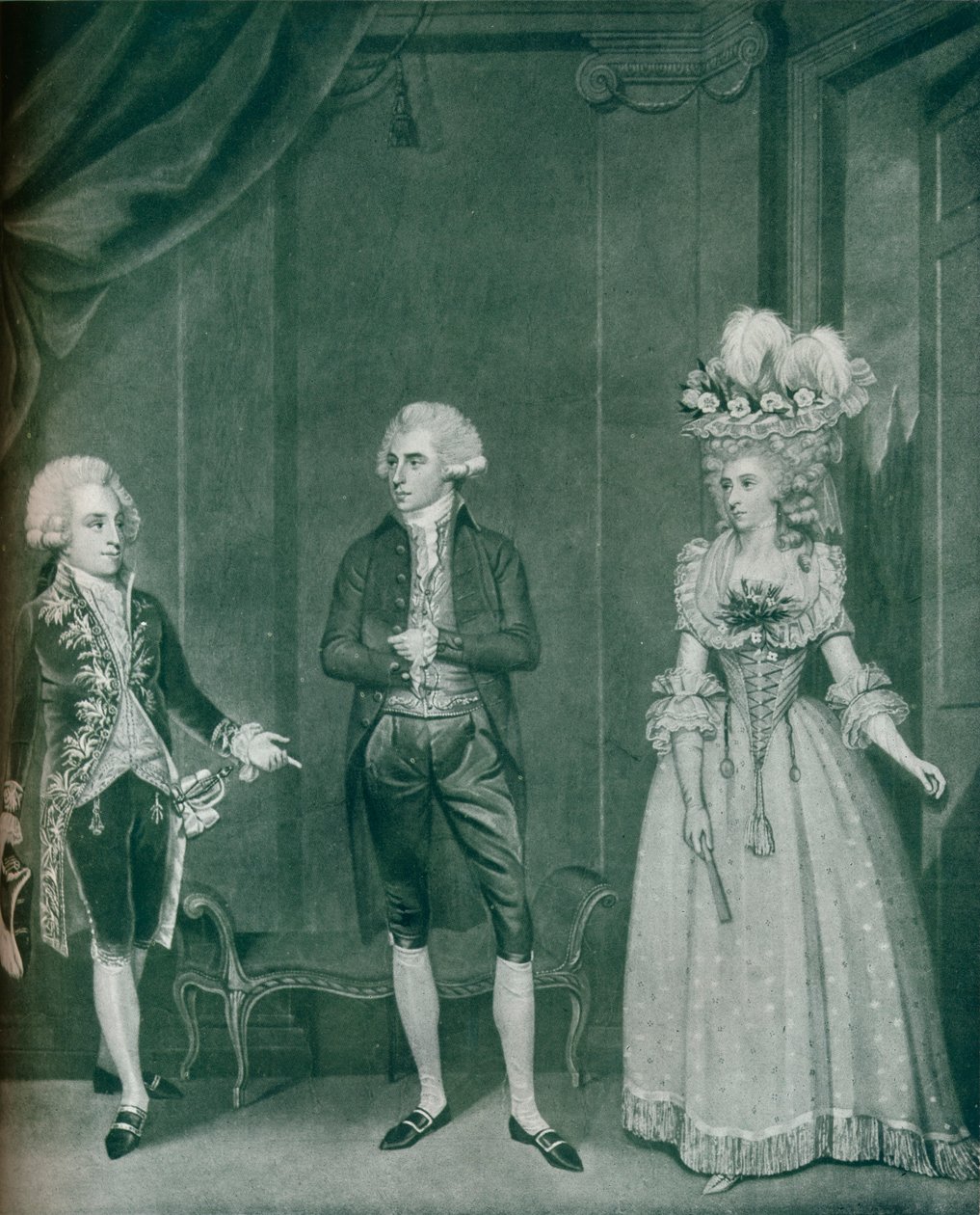 Hon Rd Edgcumbe, Lord William Russell, Lady Caroline Spencer, 1788, 1909 alkotó: James Roberts