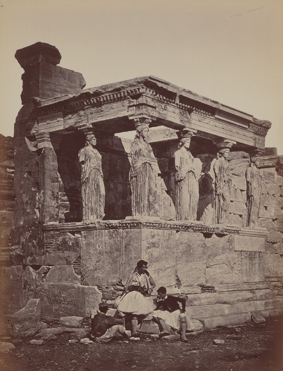 Az Erectheum karyatidái,1857 (fénykép) alkotó: James Robertson
