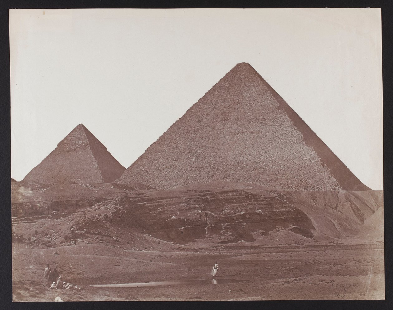 Egyiptom. Gíza. Kheopsz és Khephrén piramisai alkotó: James Robertson