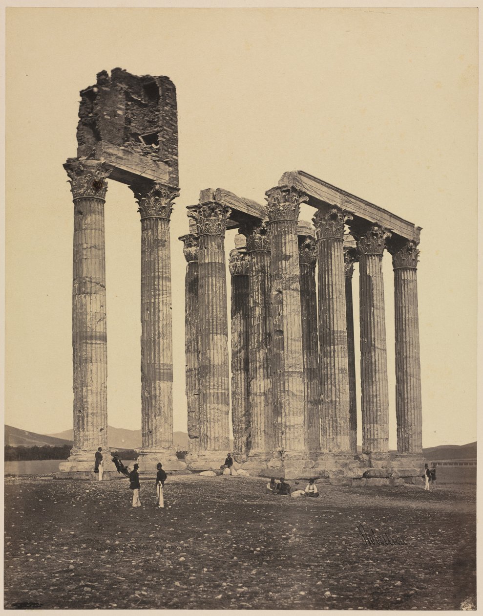 Jupiter Olympius temploma, 1853 körül (albumin nyomat) alkotó: James Robertson