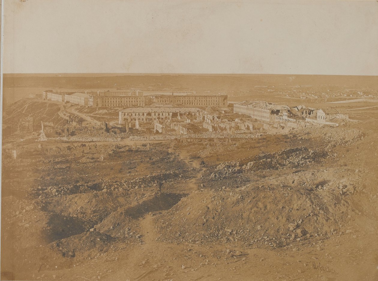 A nagy laktanya az ostrom után, 1855 alkotó: James Robertson
